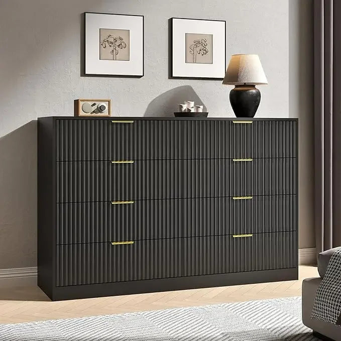 Fluted Dresser with 8 Drawer