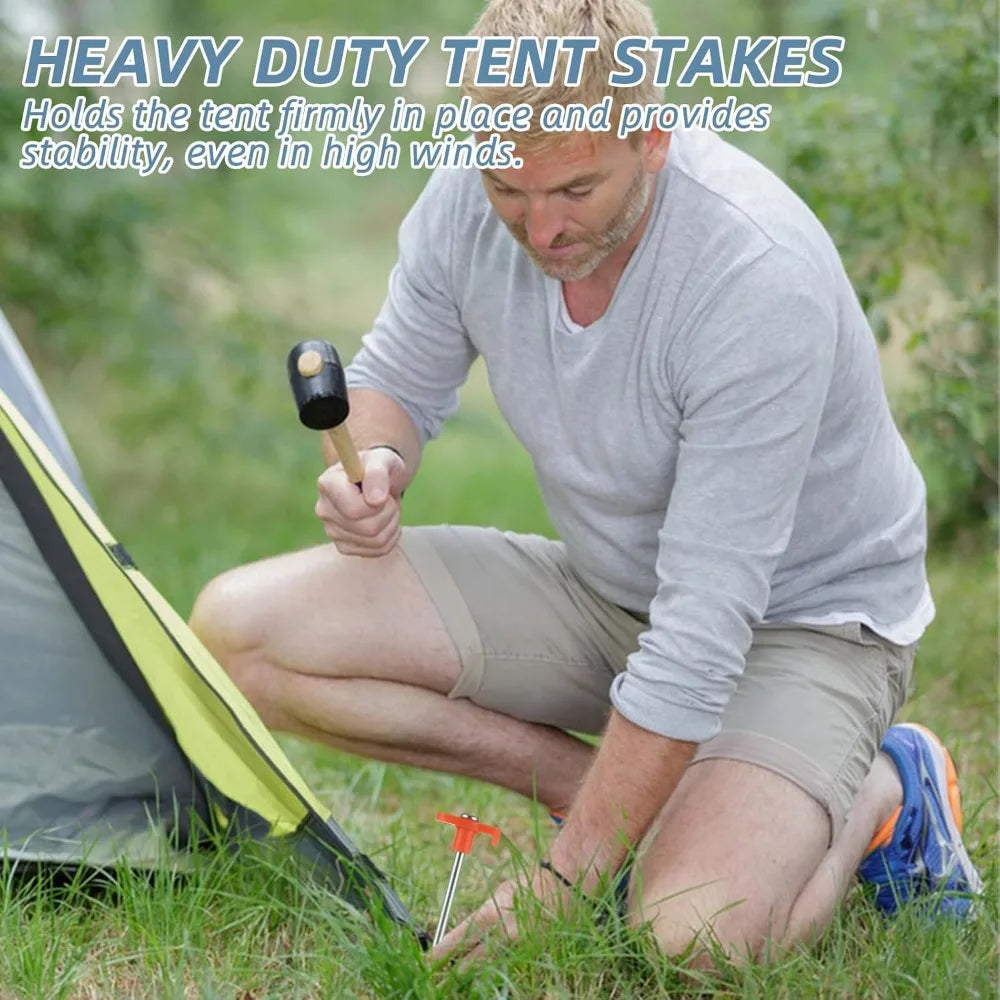 40PCS 10 Inch Heavy Duty Tent Stakes