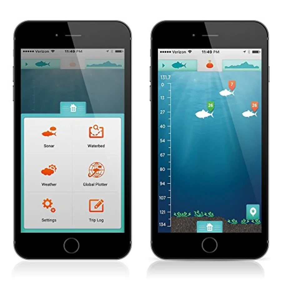 Portable wireless Bluetooth fish finder