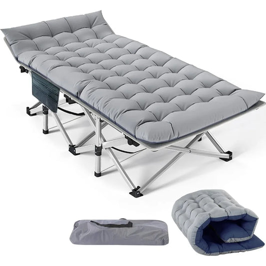 Folding Camping Cot with Mattress