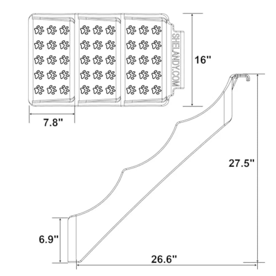 45" Pet Grooming Bathtub and Stairs Combo