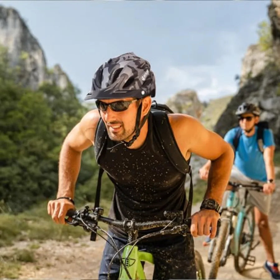 Adult Cycling Helmet with Camera Mount and Detachable Visor