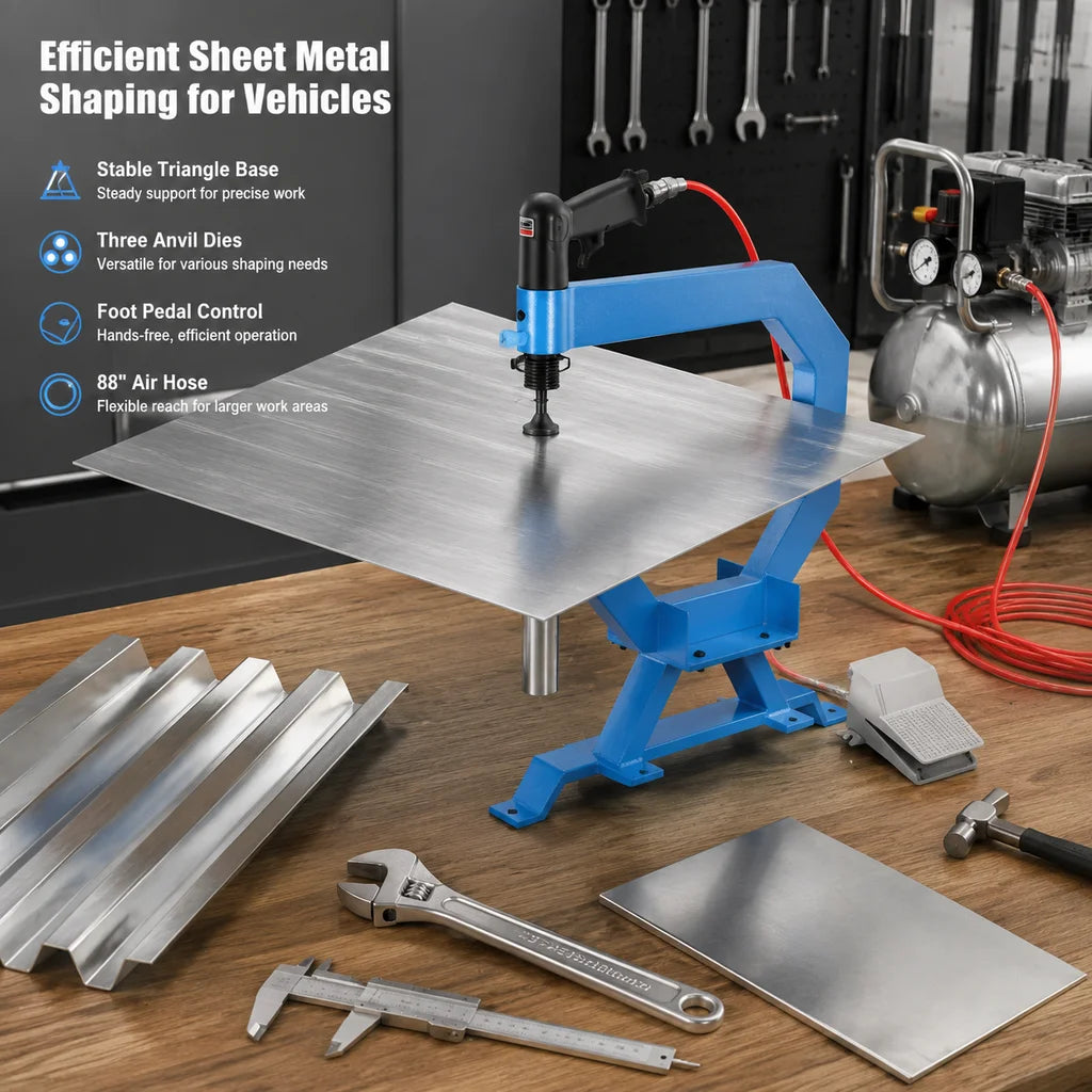 Pneumatic Planishing Hammer with Foot Pedal & Stand