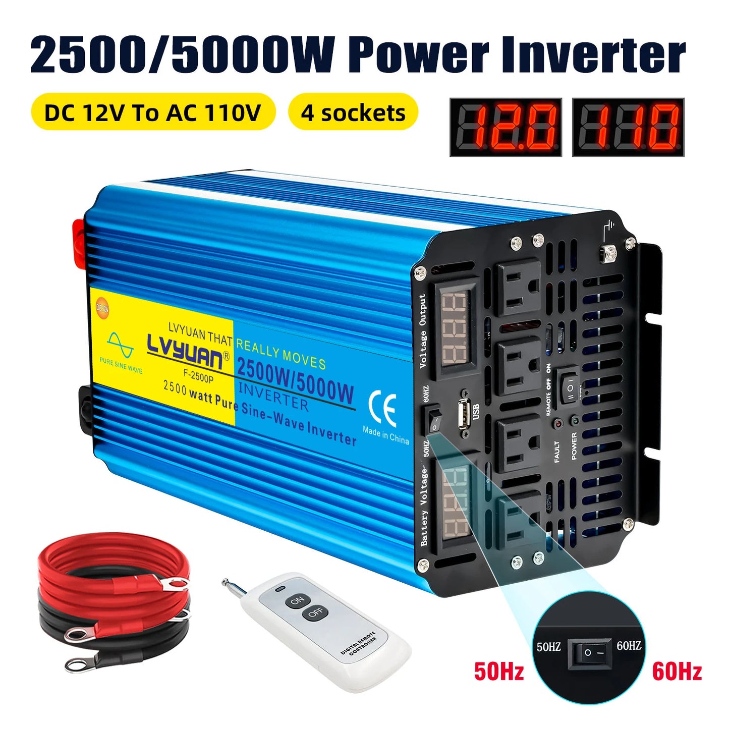 Inverter DC12V 24V to AC110V