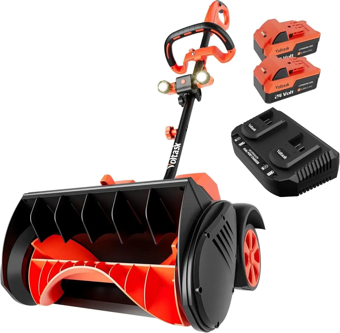 Cordless Snow Shovel with Wheels, 48V