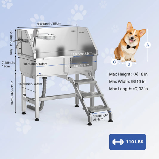 34" Dog Bathing Station