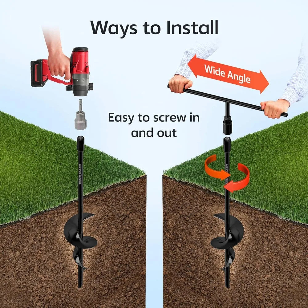 18 inch - Earth Anchor Screw in Kit 4 Pack