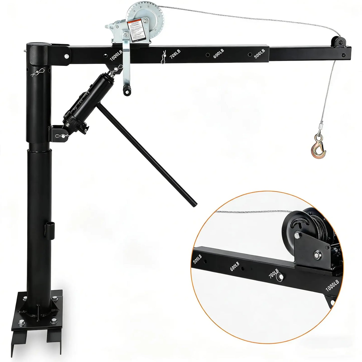 Hydraulic Truck Hoist 1000 LBS  360 Degree
