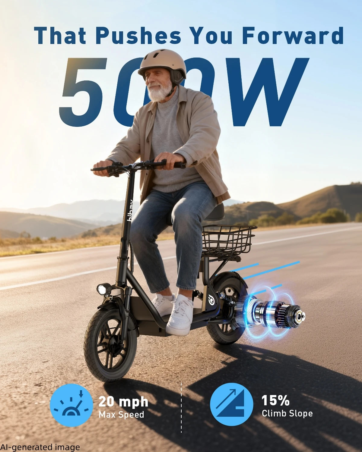 Electric Scooter with Seat for Adults