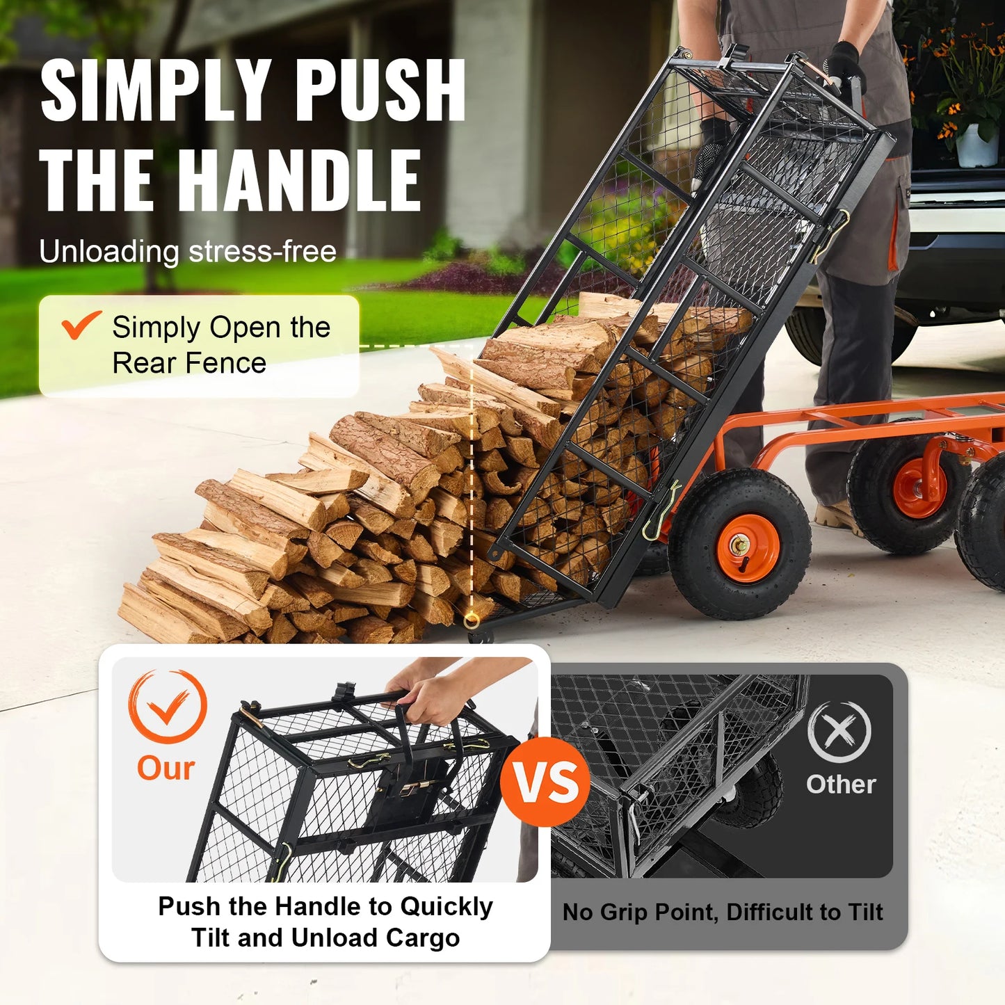 Garden Dump Cart Wheelbarrow