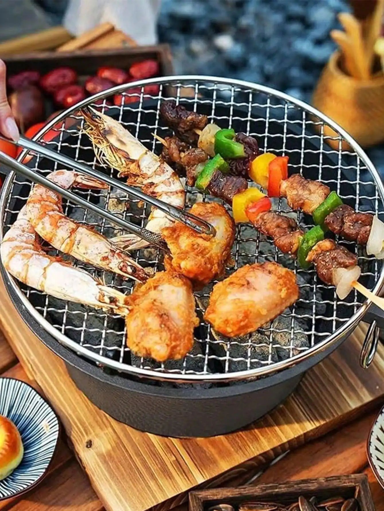 Cast Iron Charcoal Burner Grill