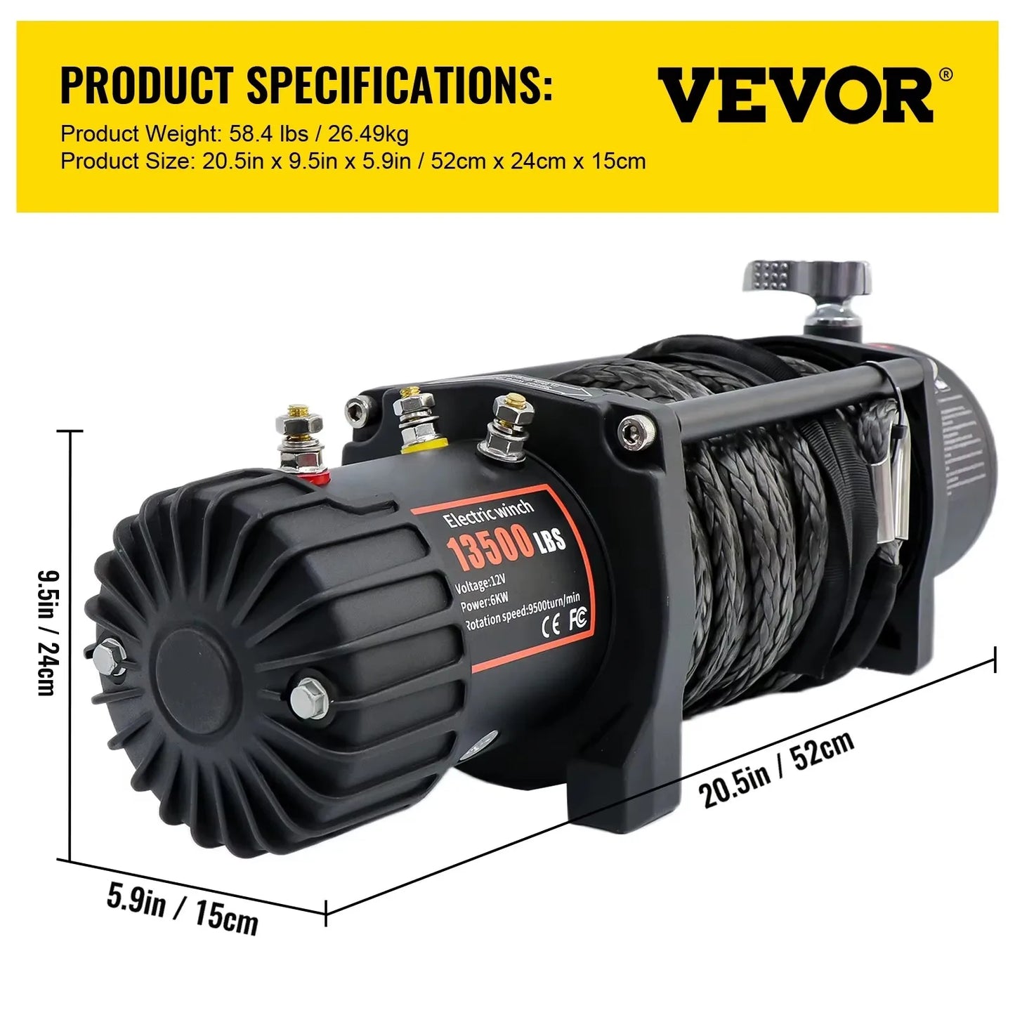 13500LBS Electric Winch 12v