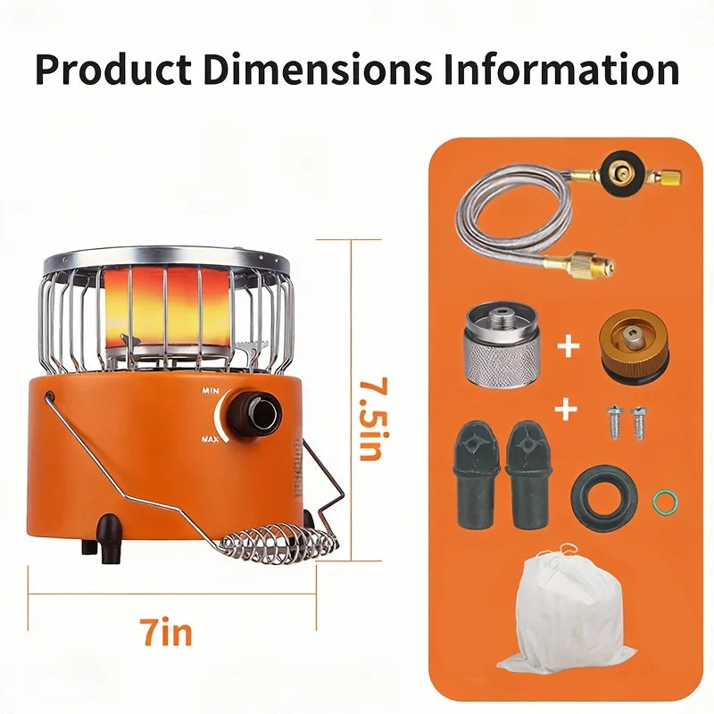 Portable Propane Heater & Stove, 3680BTU-9000BTU
