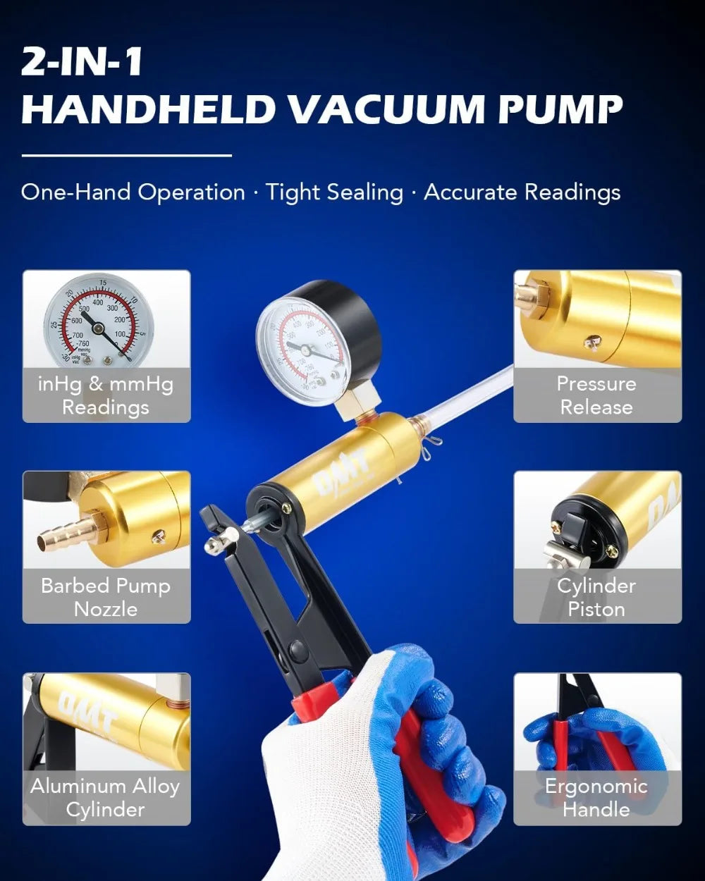 Brake Bleeder Kit with Hand Vacuum Pump