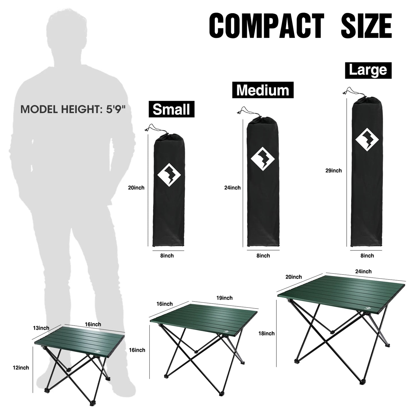 Camping/Beach Table, Aluminum Folding