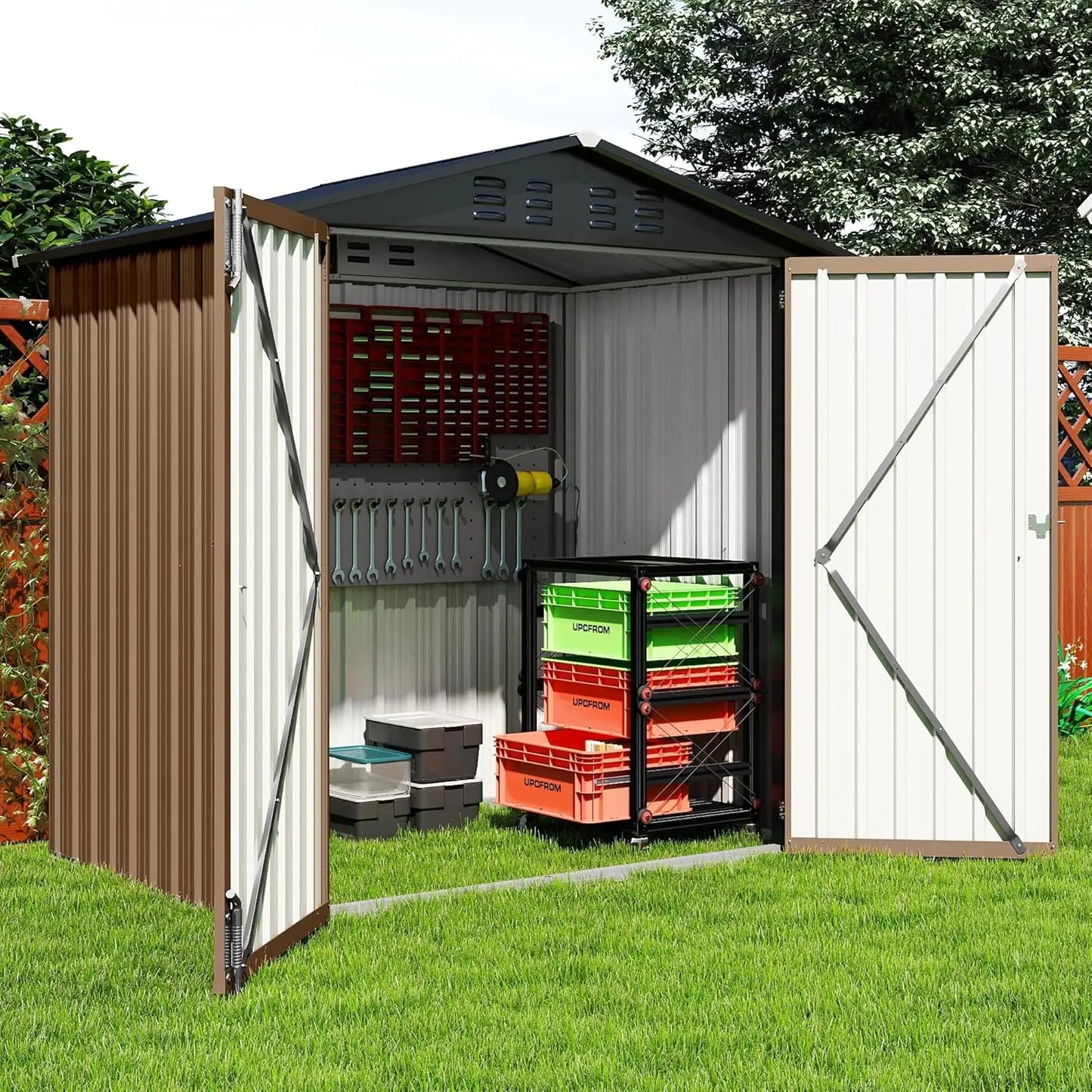 6x4 FT Metal Storage Shed