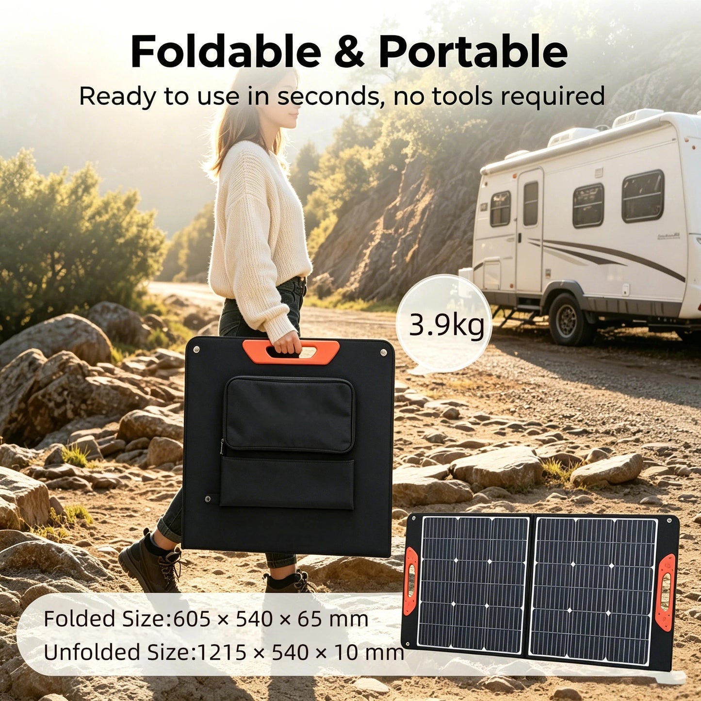 Portable Folding Solar Panel with 1 USB Port