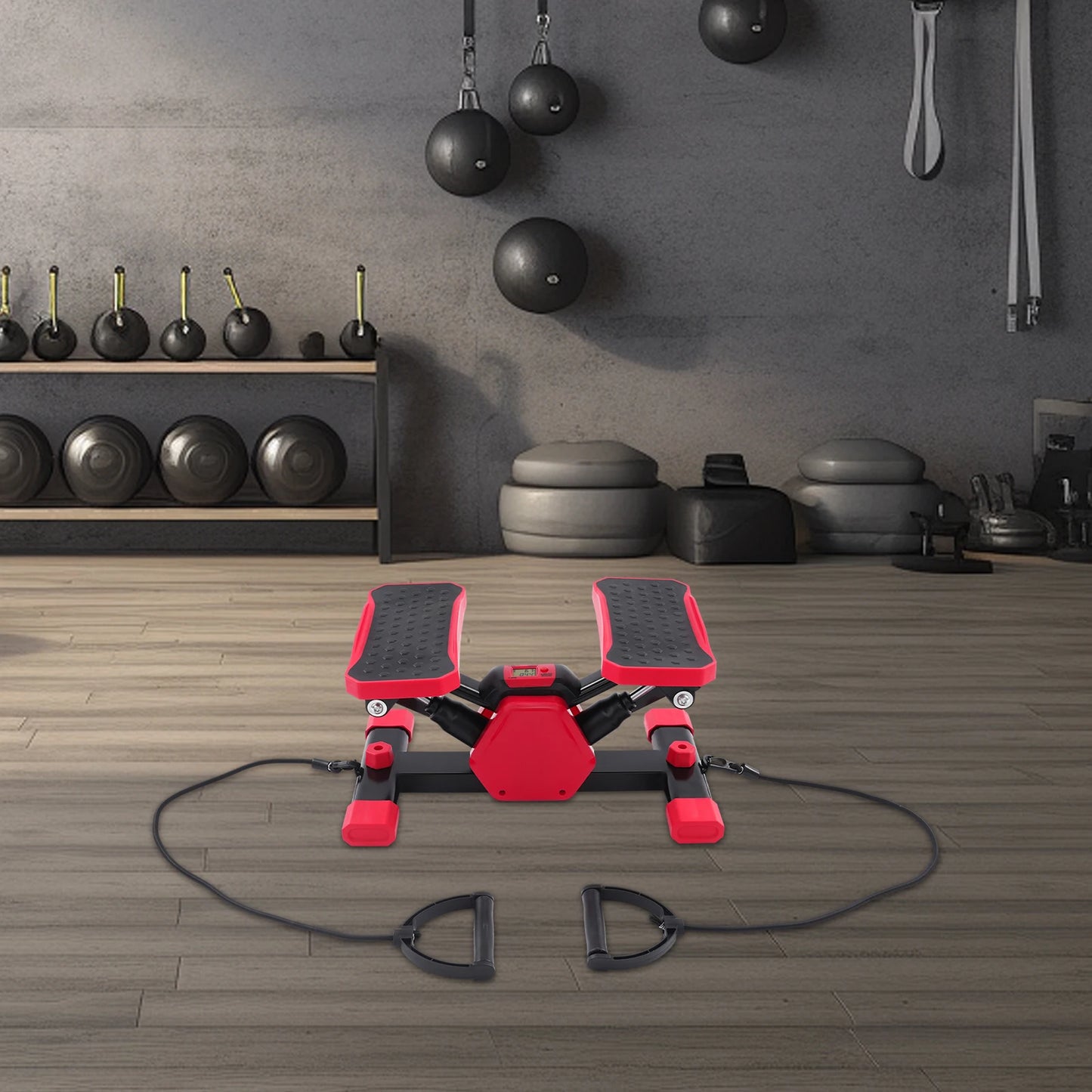 Stepper Machine with Resistance Bands