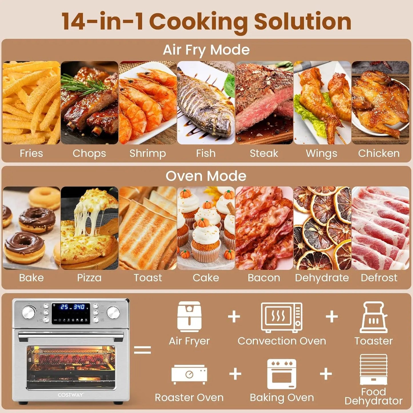 Air Fryer Toaster Oven 26QT