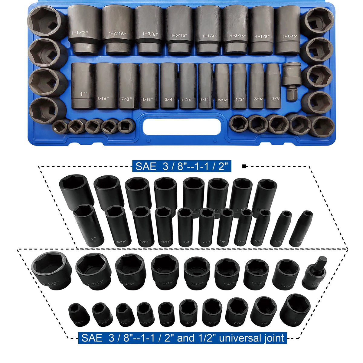 1/2-Inch Drive Impact Socket Set