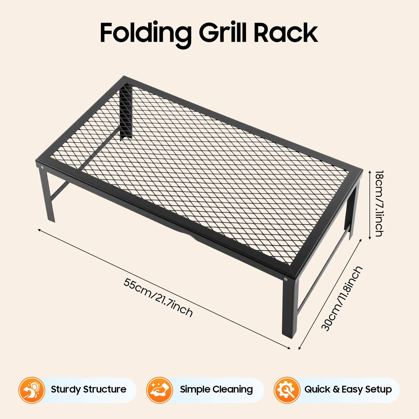 Portable Foldable Campfire Grill