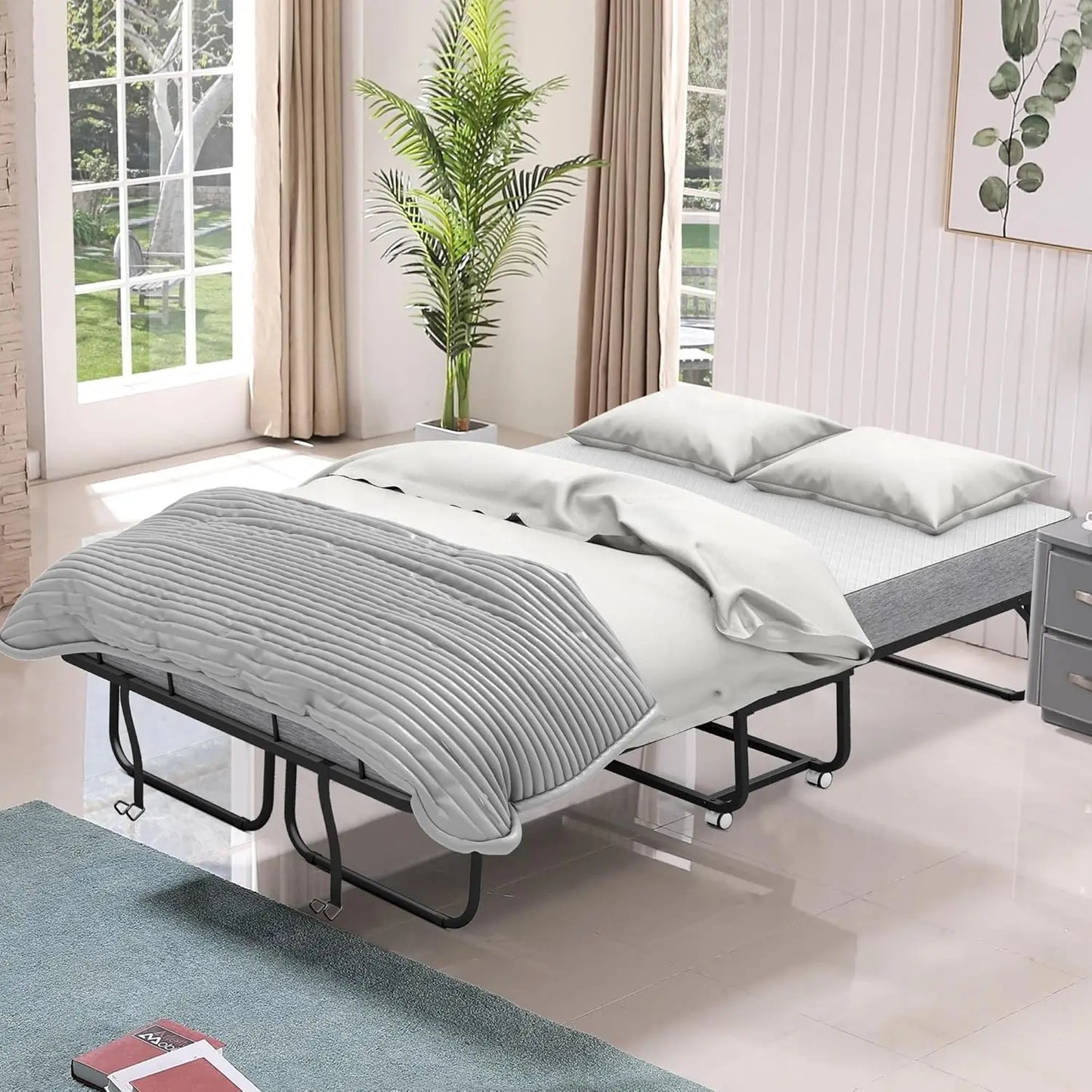 Full Size Folding Bed with Mattress