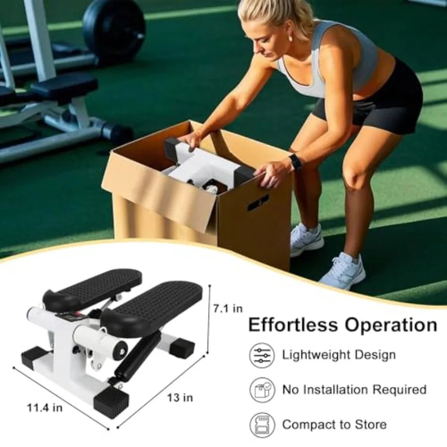 Mini Stepper with LCD Monitor and Resistance Bands