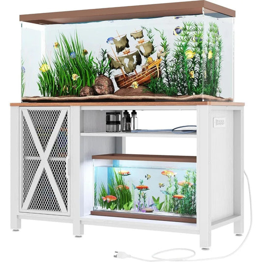Metal Aquarium Stand with Power Outlets