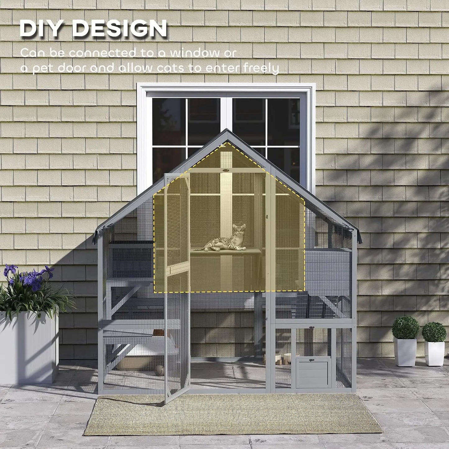 73" Catio Outdoor Cat Enclosure