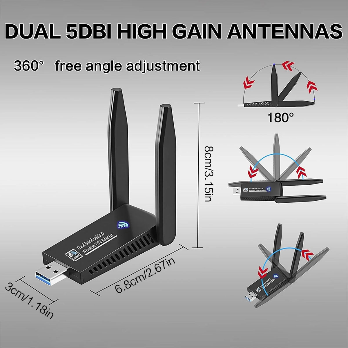 1300Mbps USB 3 0 WiFi Adapter