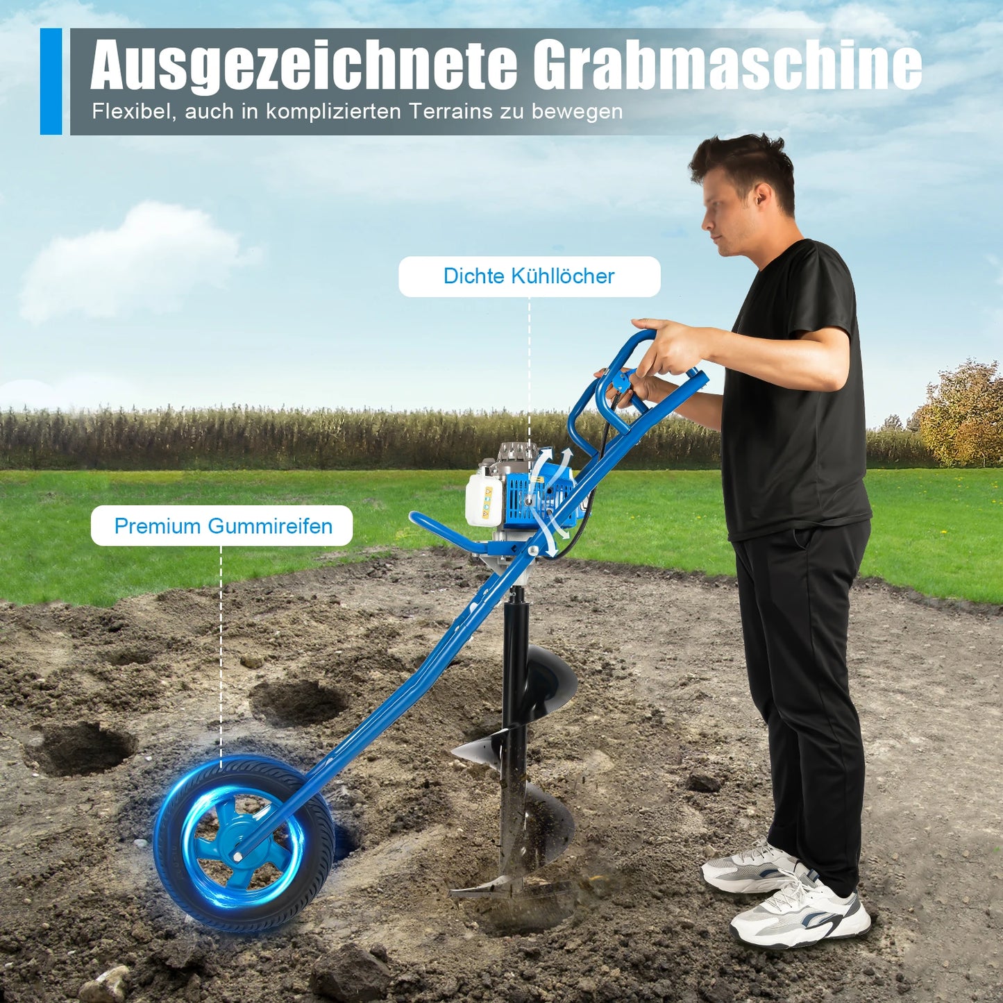 63CC Post Hole Digger; 2-Stroke