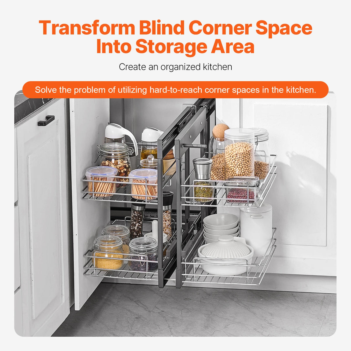 Blind Corner Pull Out Organizer