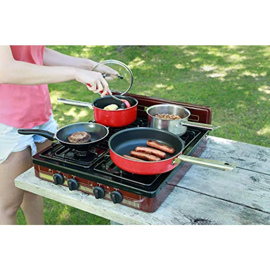 Outdoor gas stove for camping, tailgating, cookouts