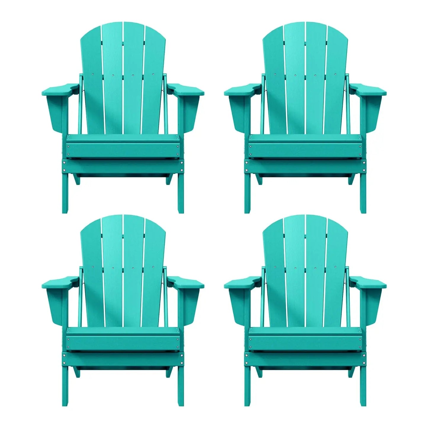 Folding Poly Adirondack Chair (Set of 4)