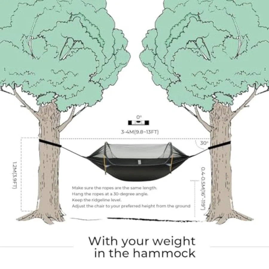 Camping Hammock Tent with Mosquito Net RainFly