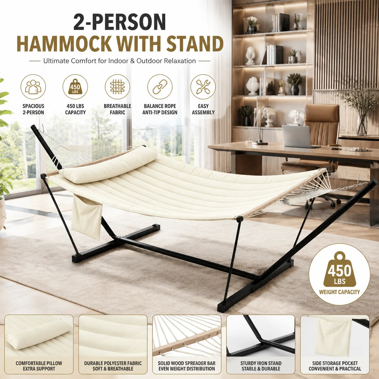 2-Person Hammock with Stand
