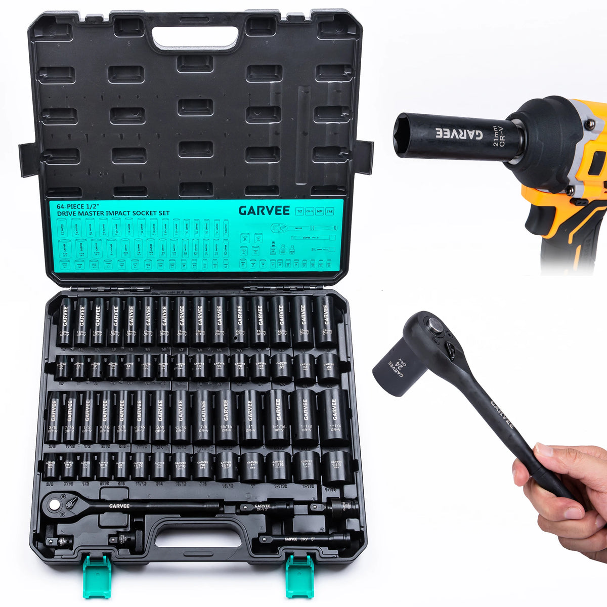 1/2" Drive Impact Socket Set