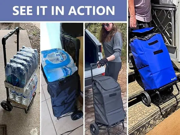 Foldable Shopping Cart with Waterproof Bag