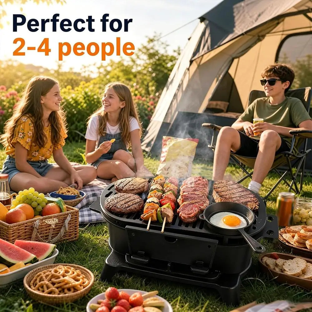 Portable Cast Iron Hibachi Grill