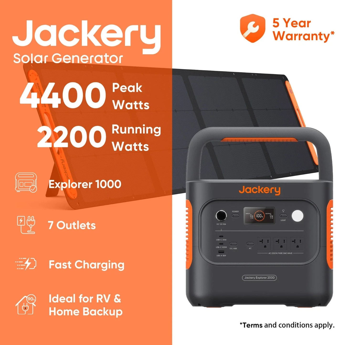 Portable Power Station with 200W Solar Panel