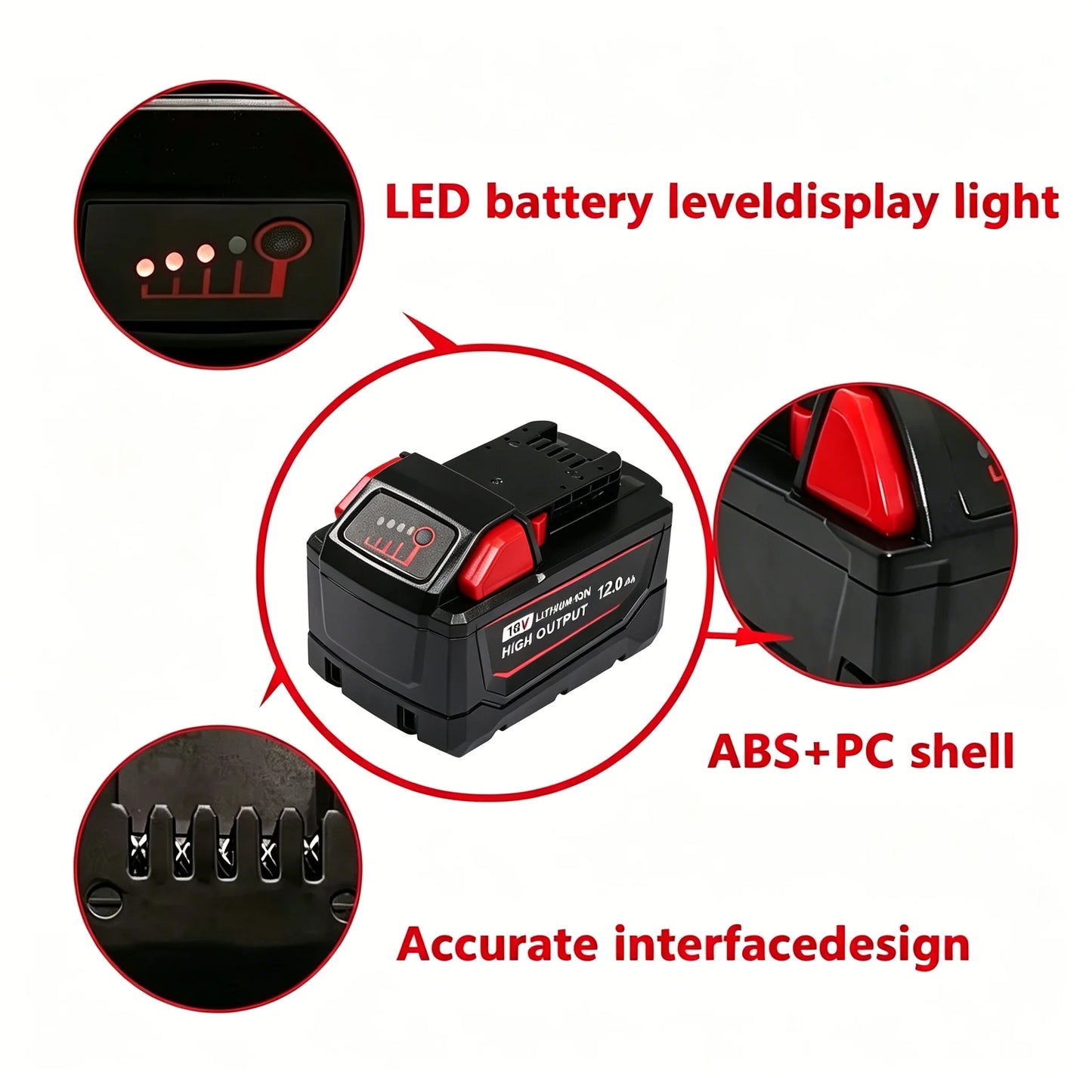 Replacement Battery For Milwaukee M18