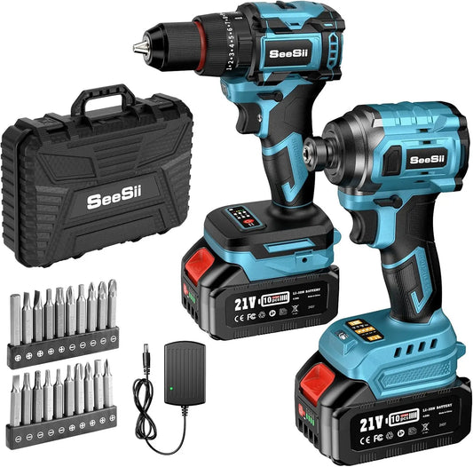 Cordless Electric Drill and Impact Driver