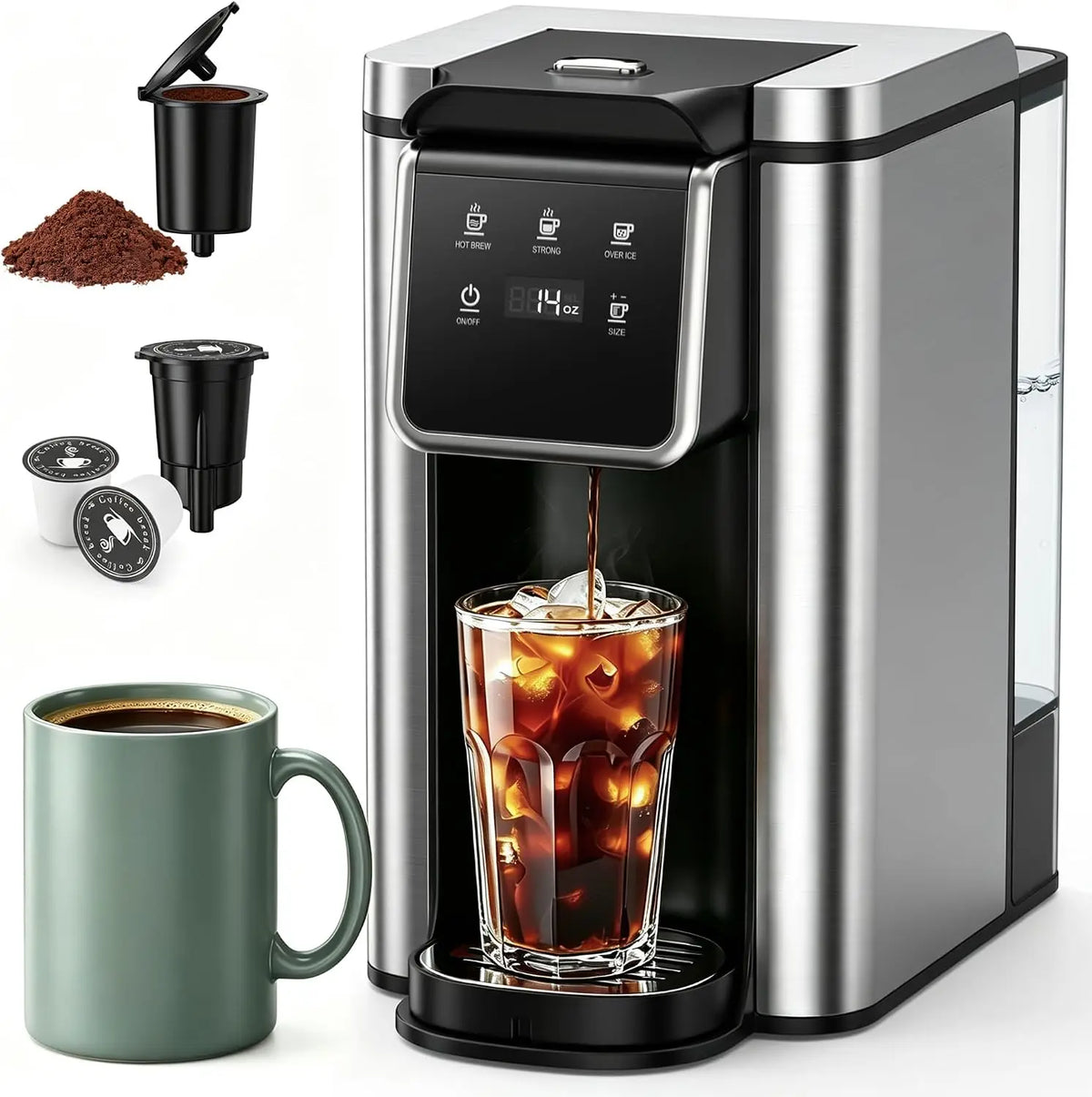 Single-Serve Coffee Maker, Hot & Iced