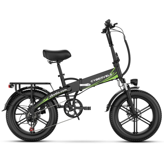 1000W 20" Fat Tire Folding Ebike, 48V 20AH Removable Battery