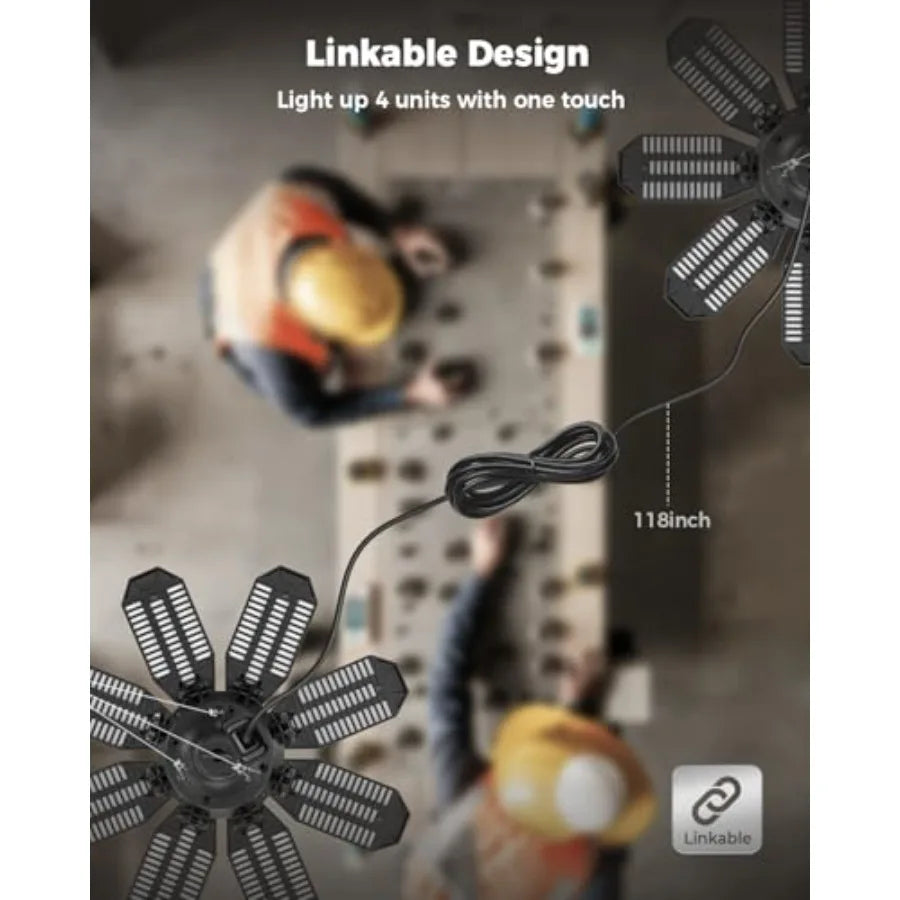 5000LM Linkable LED Shop Light with 9.8ft Power Cord