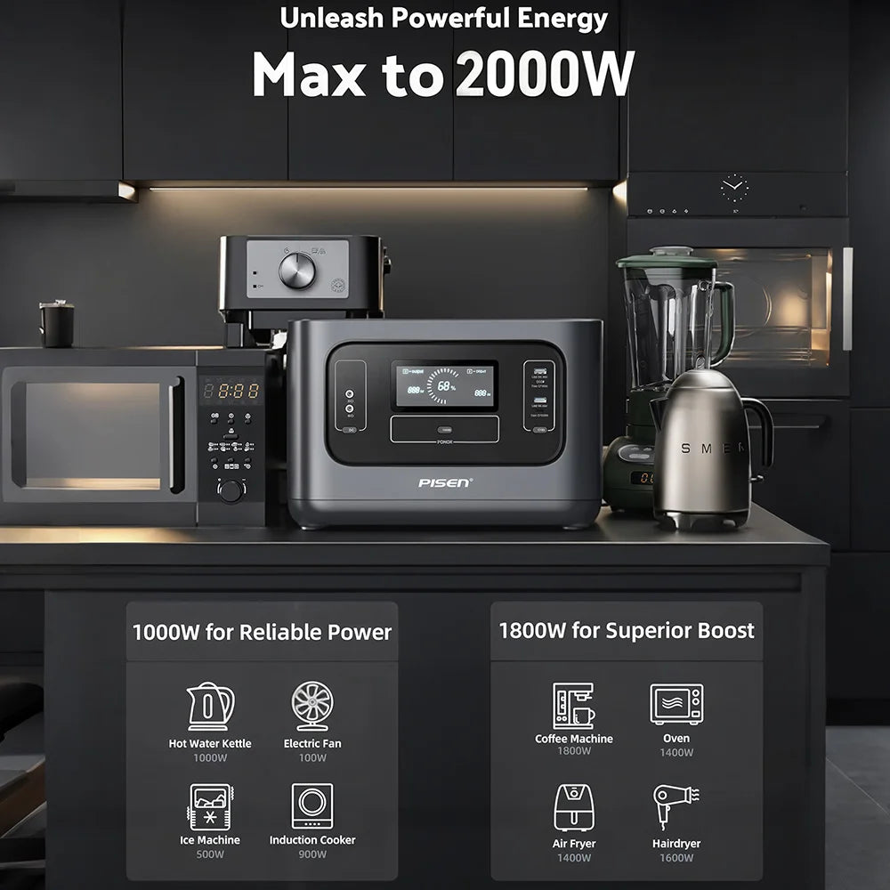 1000W (2000W Peak) Solar Generator