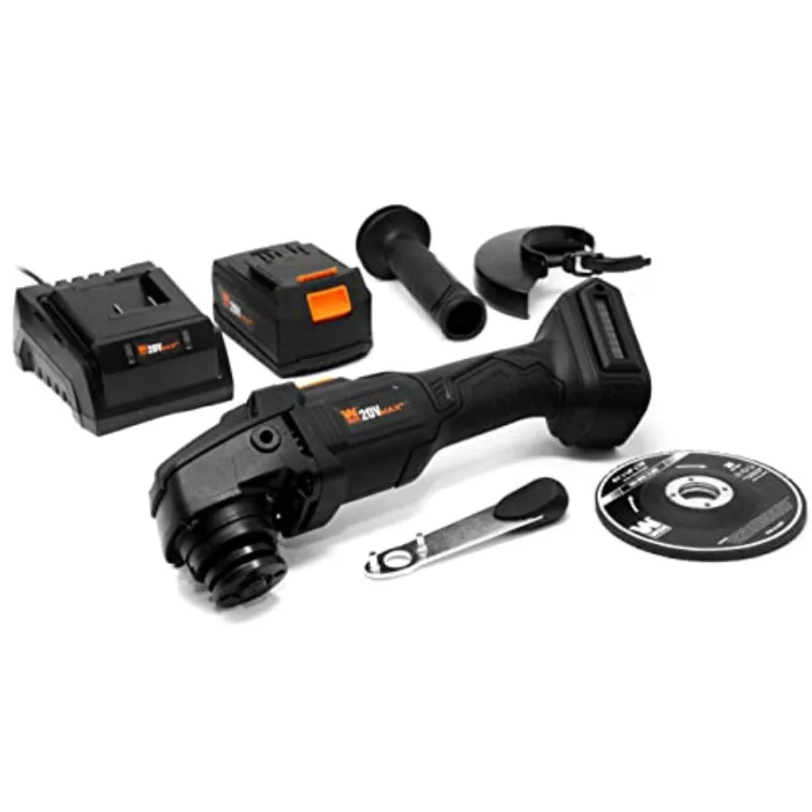 Cordless Angle Grinder with Battery and Charger
