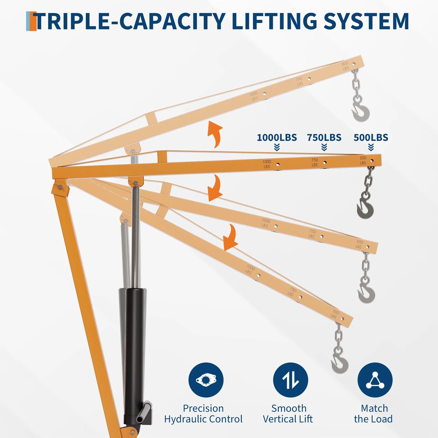 1000 Lbs Truck Crane Hydraulic