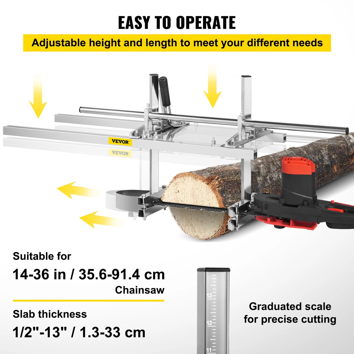 Chainsaw Planking Mill 24 36 48 In Guide Bar