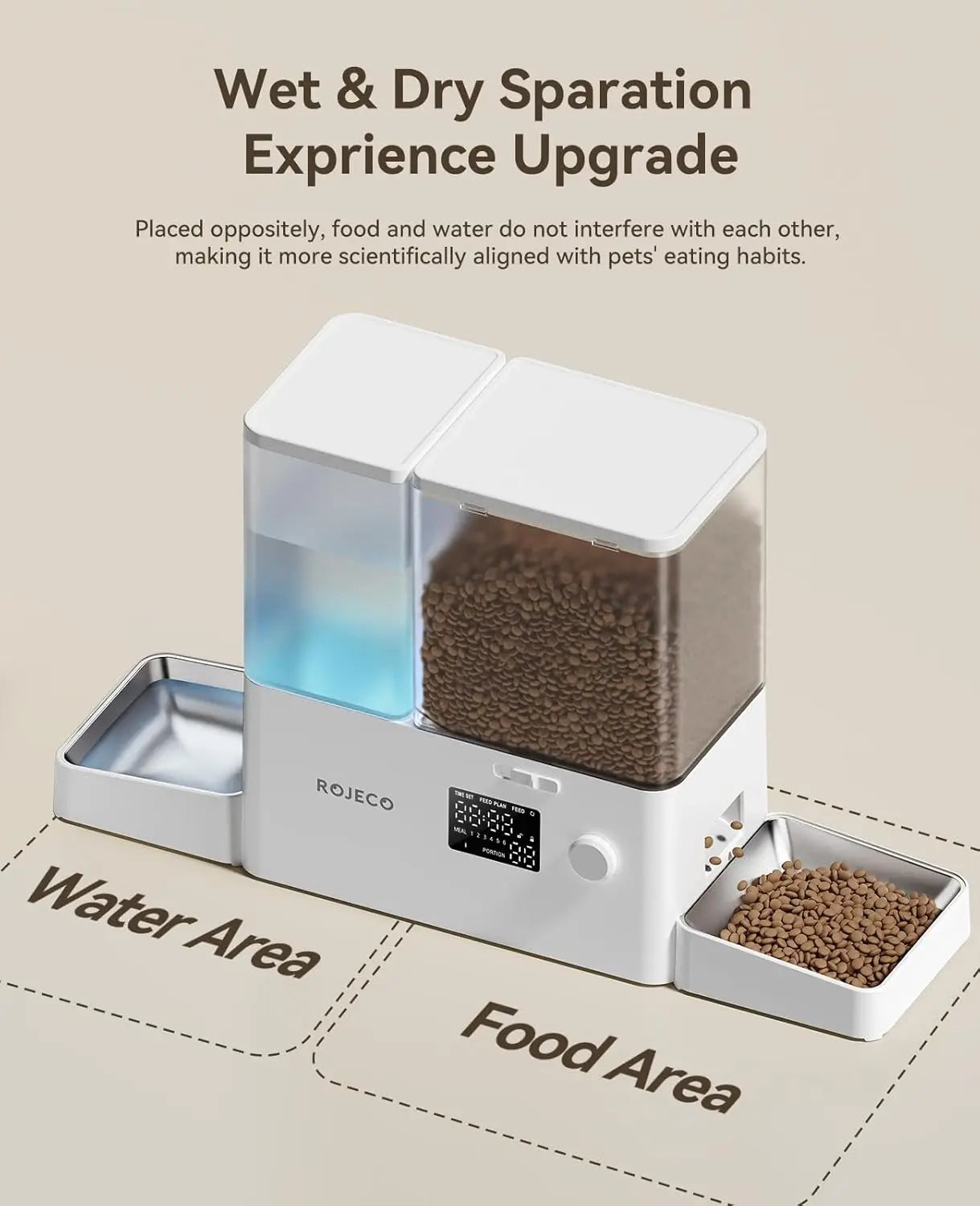 2-in-1 Pet Feeder & Water Dispenser